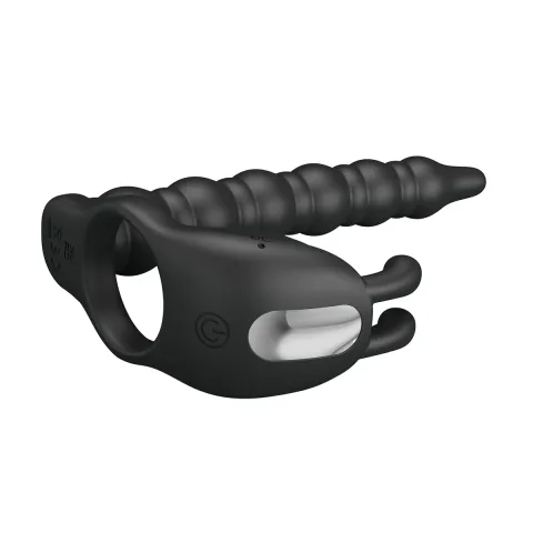 Кільце-насадка для подвійного проникнення - Pretty Love Blackney Vibrating Enhacer Black