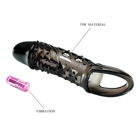 Насадка на член - Pretty Love Cecelia Vibrating Penis Sleeve Black