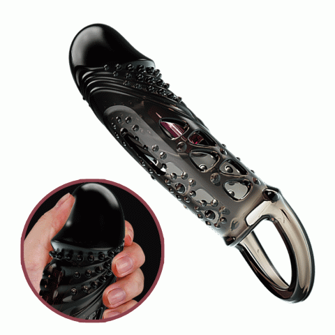Насадка на член - Pretty Love Cecelia Vibrating Penis Sleeve Black