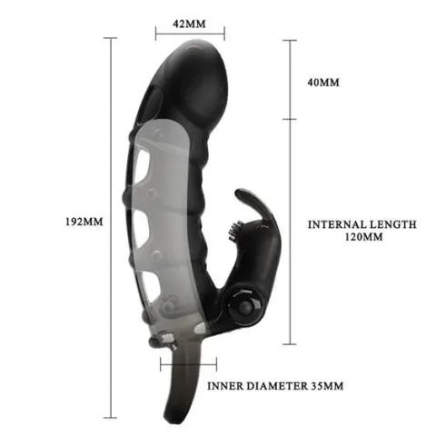 Насадка на член - Pretty Love Cuper Vibrating Penis Sleeve Black