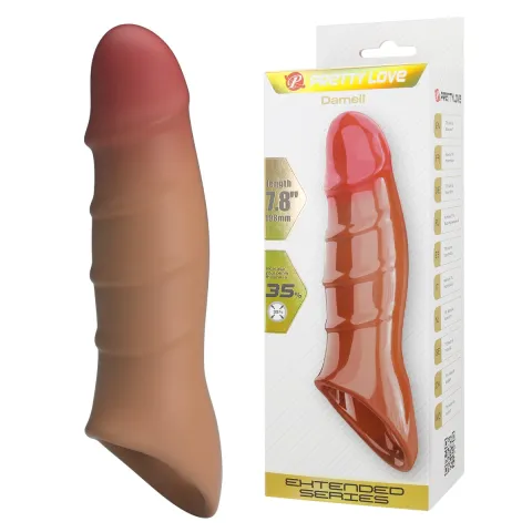 Насадка на член - Pretty Love Damell Penis Sleeve Brown