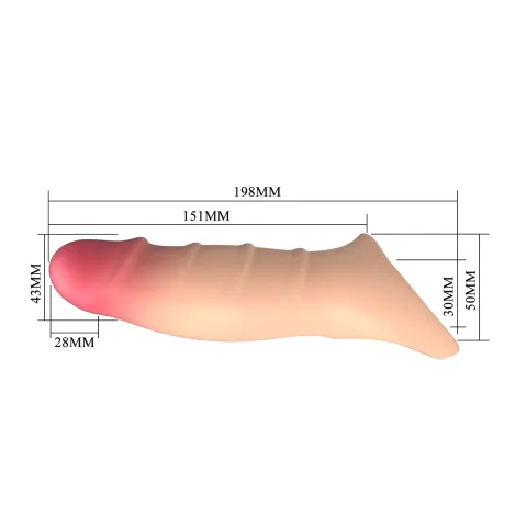 Насадка на пенис — Pretty Love Damell Penis Sleeve Flesh