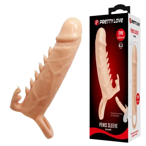 Насадка на пенис — Pretty Love Emmitt Penis Sleeve Flesh