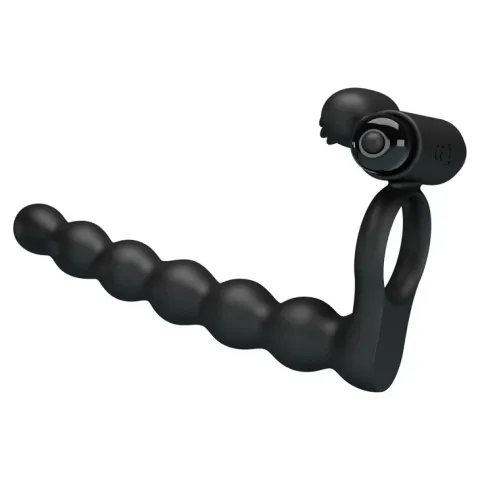 Кольцо-насадка для двойного проникновения — Pretty Love Hercules Penis Sheath III Black