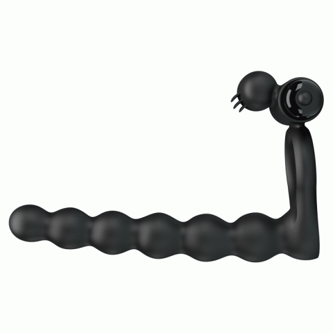 Кольцо-насадка для двойного проникновения — Pretty Love Hercules Penis Sheath III Black