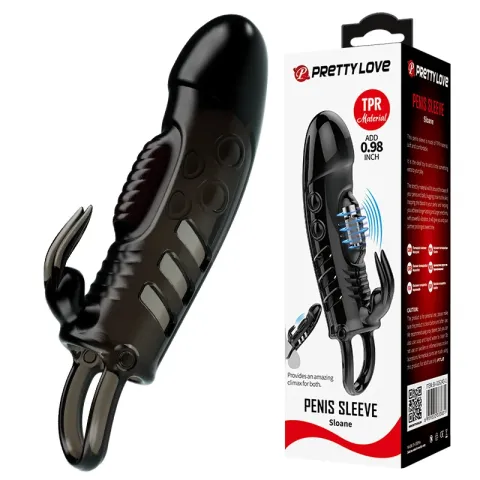 Насадка на член - Pretty Love Sloane Vibrating Penis Sleeve Black