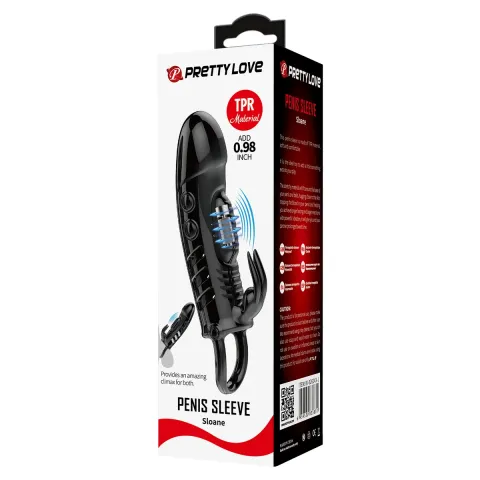 Насадка на член - Pretty Love Sloane Vibrating Penis Sleeve Black