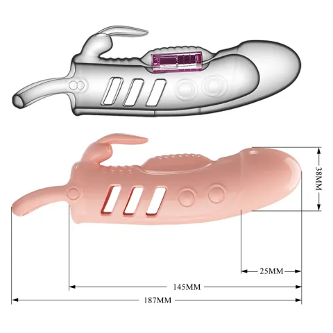 Насадка на член - Pretty Love Sloane Vibrating Penis Sleeve Flesh