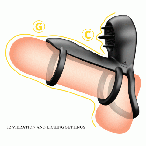 Насадка на пенис — Pretty Love Vibrating Penis Sling Jammy Black