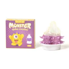 Насадка на член Recare Yellow Monster Spike Condom (презерватив з рядами пухирців та шипів)