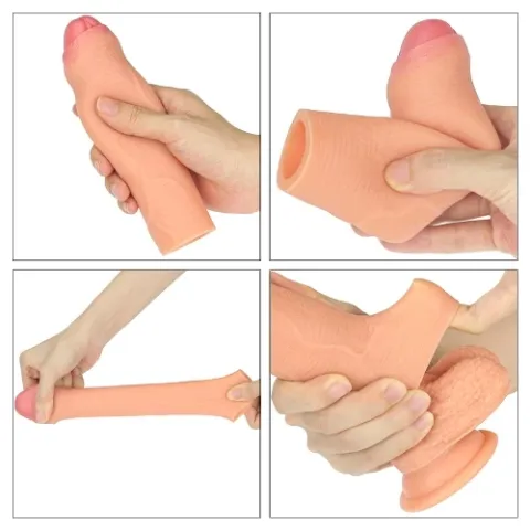 Насадка на пенис — «Revolutionary Silicone Nature Extender», увеличивающая длину на 1,5 дюйма, телесного цвета