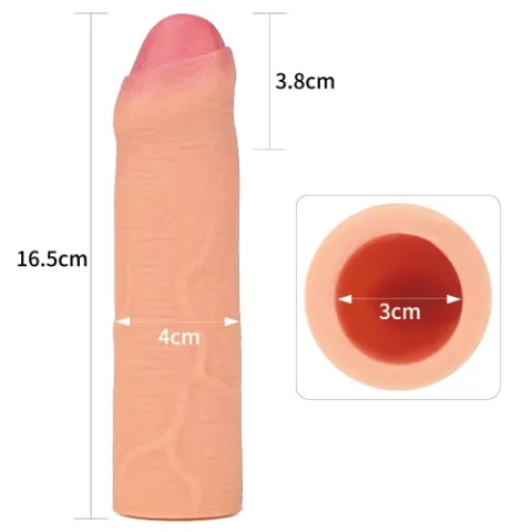 Насадка на пенис — «Revolutionary Silicone Nature Extender», увеличивающая длину на 1,5 дюйма, телесного цвета