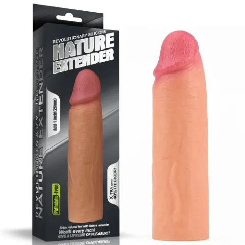 Насадка на пенис — «Revolutionary Silicone Nature Extender», увеличивающая длину на 1,5 дюйма, телесного цвета