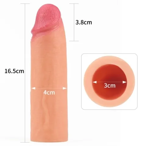 Насадка на пенис — «Revolutionary Silicone Nature Extender», увеличивающая длину на 1,5 дюйма, телесного цвета