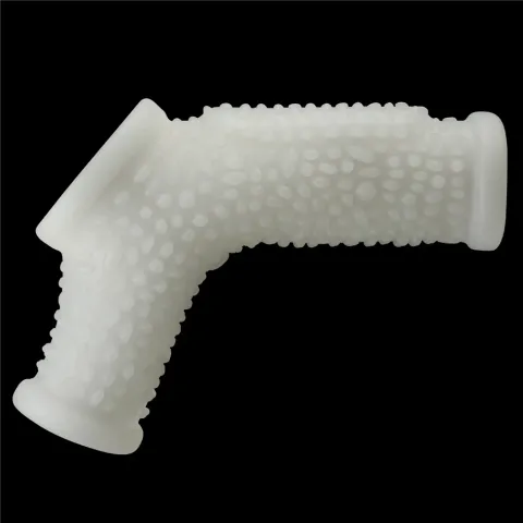 Насадка на член - Vibrating Drip Knights Ring With Scrotum Sleeve White