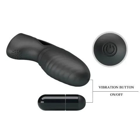 Насадка на палець - Pretty Love Alan Finger Vibrator Black