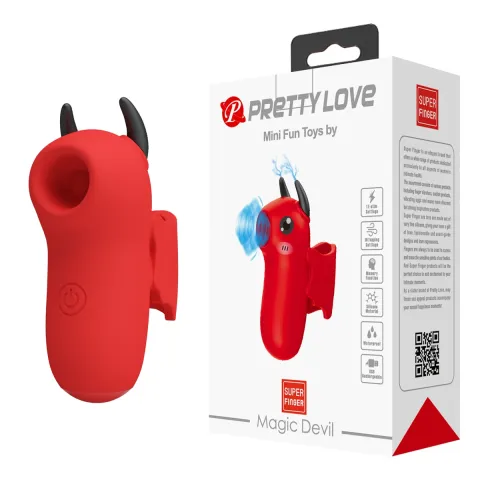 Вакуумний вібростимулятор - Pretty Love Magic Devil Stimulator Red