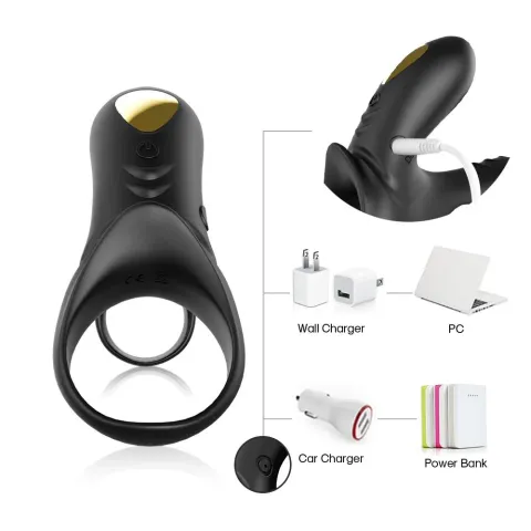 Насадка на член - Penis Ring Ranger, чорна