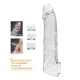 Подовжуюча насадка на член - Pretty Love Extension Penis Sleeve Clear, 26 см