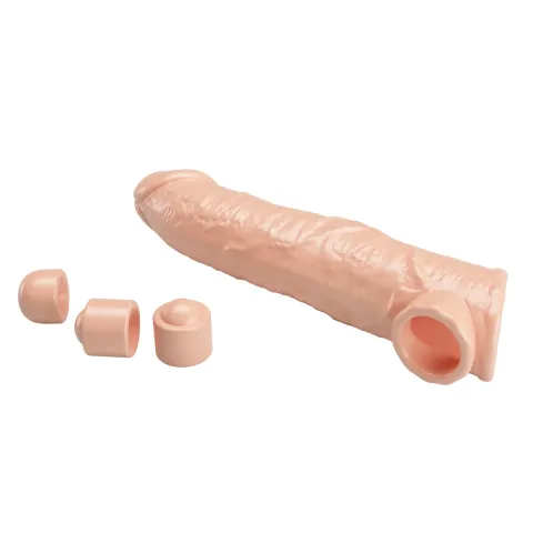 Подовжуюча насадка на член - Pretty Love Extension Penis Sleeve Flesh, 26 см