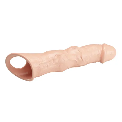 Подовжуюча насадка на член - Pretty Love Extension Penis Sleeve Flesh, 28 см
