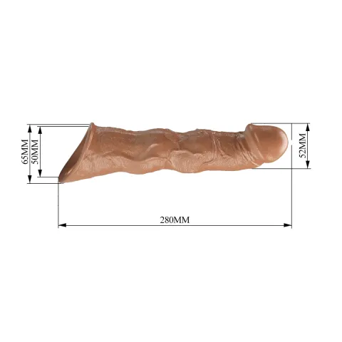Подовжуюча насадка на член - Pretty Love Extension Penis Sleeve Latin, 28 см