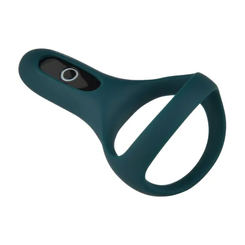 Двойное кольцо для эрекции Fun Town Rise Turquoise, управление со смартфона