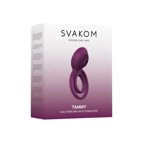 Подвійне ерекційне кільце з вібрацією Svakom Tammy Violet