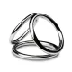 Тройное кольцо для эрекции Sinner Gear Unbendable – Triad Chamber Metal Cock and Ball Ring – Large