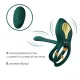 Смарт-эрекционное кольцо Zalo — BAYEK Turquoise Green, двойное с вводной частью, пульт ДУ
