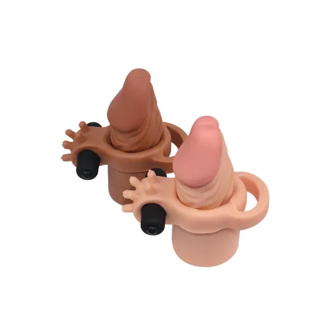 Насадка на пенис — Pleasure X-Tender: вибрирующий чехол для пениса, увеличивающий длину на 2 дюйма, телесного цвета