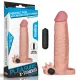 Насадка на пенис — Pleasure X-Tender: вибрирующий чехол для пениса, увеличивающий длину на 2 дюйма, телесного цвета