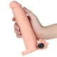 Насадка на пенис — Pleasure X-Tender: вибрирующий чехол для пениса, увеличивающий длину на 2 дюйма, телесного цвета