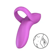 Вібратор на палець Satisfyer Bold Lover Dark Pink, гнучкий