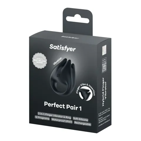 Вібратор на палець та ерекційне кільце 2в1 Satisfyer Perfect Pair 1