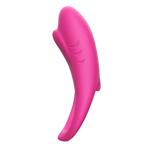 Ерекційне кільце з вібрацією - Boss Series Vibro Shark, рожеве