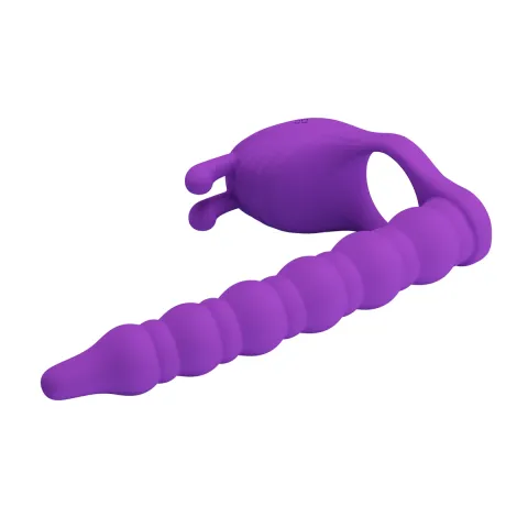 Кольцо-насадка для двойного проникновения — Pretty Love Blackney Vibrating Enhacer Purple
