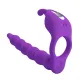 Кольцо-насадка для двойного проникновения — Pretty Love Blackney Vibrating Enhacer Purple
