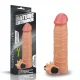 Вибронасадка на пенис — Revolutionary Silicone Nature Extender, увеличивающая длину на 1,5 дюйма, телесного цвета