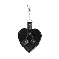 Брелок на карабіні для ключів Art of Sex Chained Heart, Чорний