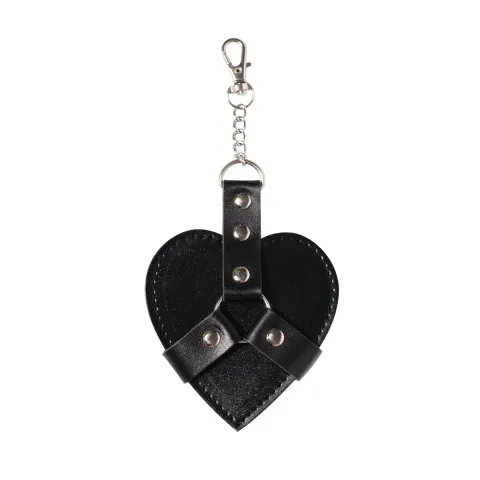 Брелок на карабіні для ключів Art of Sex Chained Heart, Чорний