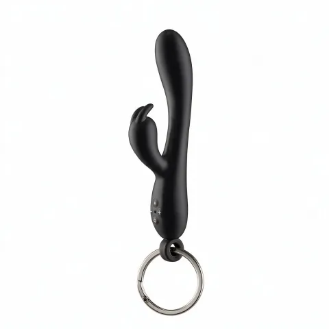 Брелок вібратор-кролик Diverty Sex Black