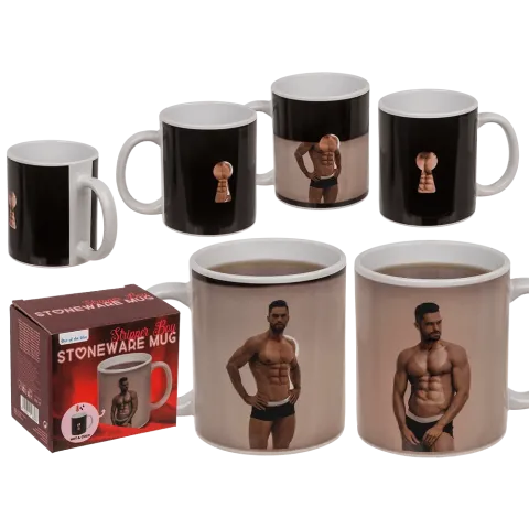 Чашка з термоефектом - Stoneware Mug Stripper Boy, 300 мл