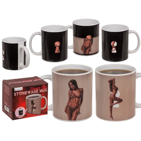 Чашка з термоефектом - Stoneware Mug Stripper Girl, 300 мл
