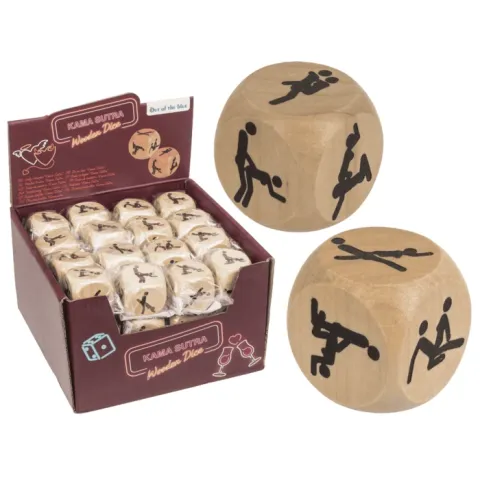 Дерев'яний кубик - Kama Sutra Wooden Dice, 3x3 см