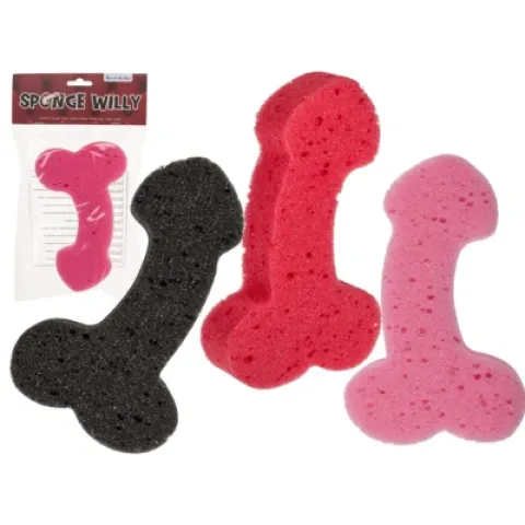 Губка для ванни - Sponge Willy Pink, 19 см