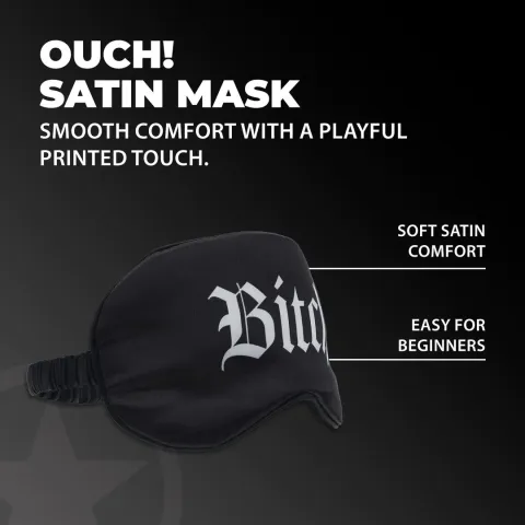 Маска на очі - Ouch! Satin Blindfold Bitch Black