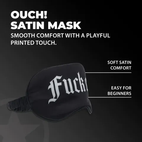 Маска на очі - Ouch! Satin Blindfold Fuck Off Black
