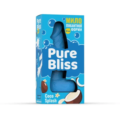 Мило член — Pure Bliss Coco Splash Blue, 15 см