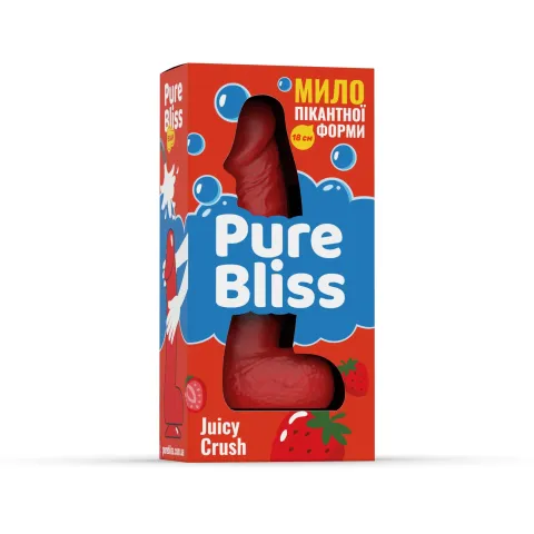 Мило член Pure Bliss Juicy Crush Red, 18 см